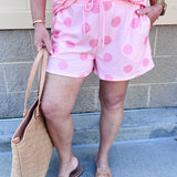 Pretty in Pink Polka Dot Lounge Set - The Pink Pineapple 850