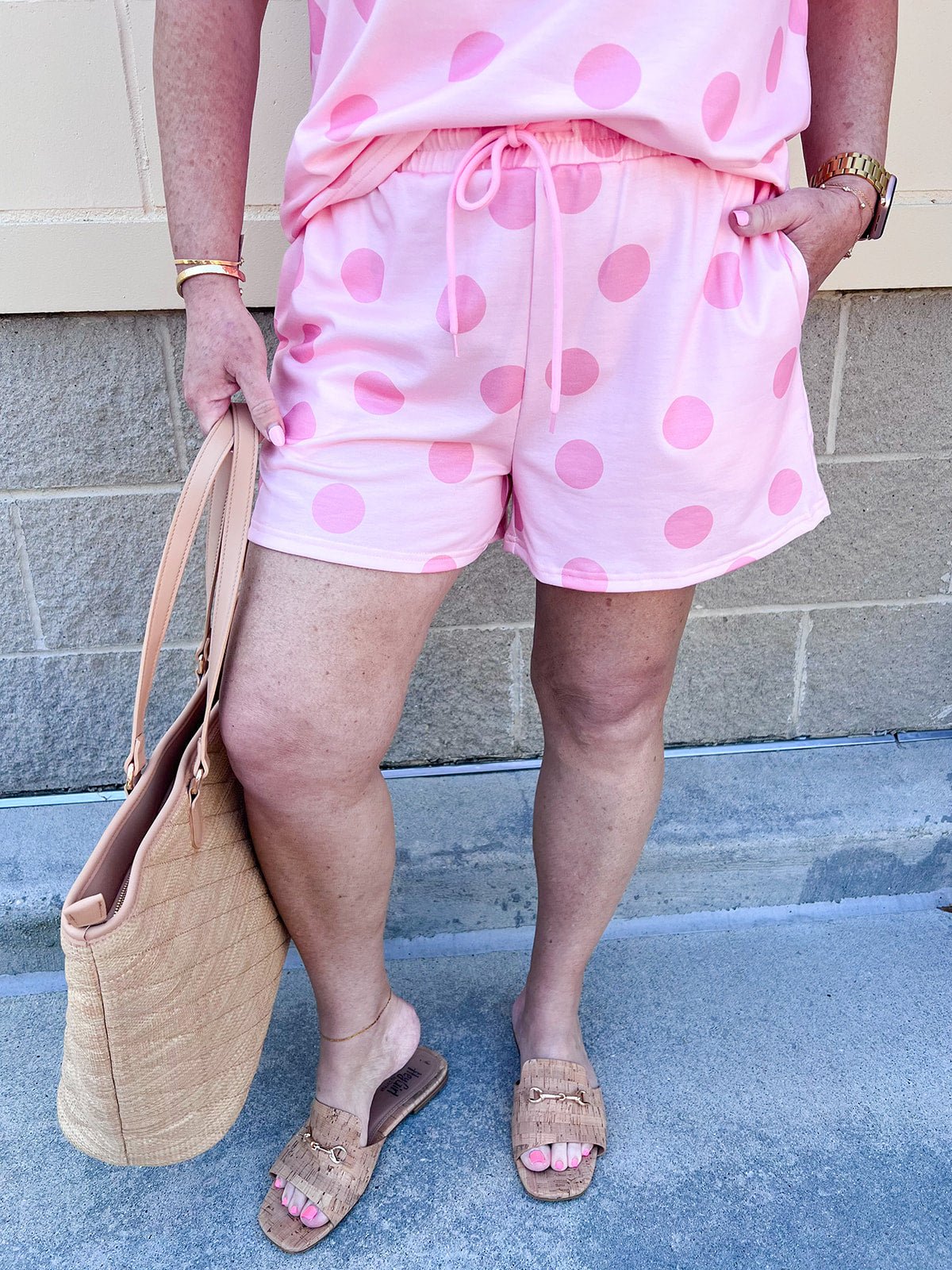 Pretty in Pink Polka Dot Lounge Set - The Pink Pineapple 850