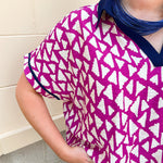 Pretty in Print Collared Blouse - The Pink Pineapple 850