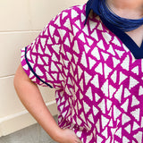 Pretty in Print Collared Blouse - The Pink Pineapple 850
