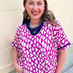 Pretty in Print Collared Blouse - The Pink Pineapple 850