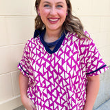 Pretty in Print Collared Blouse - The Pink Pineapple 850