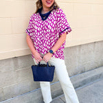 Pretty in Print Collared Blouse - The Pink Pineapple 850