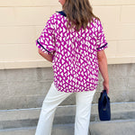 Pretty in Print Collared Blouse - The Pink Pineapple 850