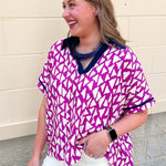 Pretty in Print Collared Blouse - The Pink Pineapple 850