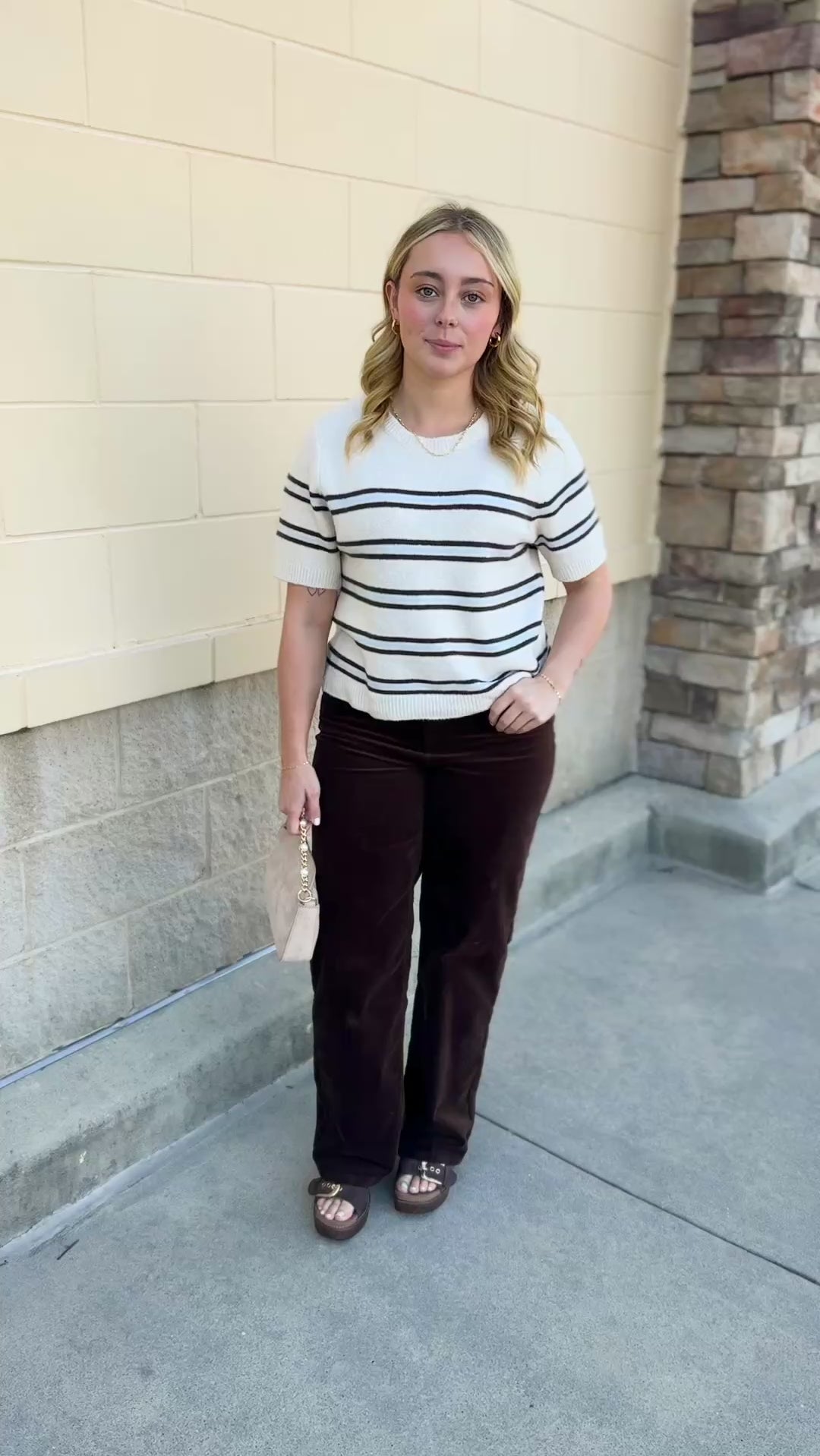 [Dear John] Holly Crushed Velvet Jeans in Shaved Chocolate brown