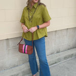 Charmed in Chartreuse Blouse- The Pink Pineapple 850