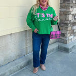 Martini Season Sweatshirt in green with “Tis the Season”