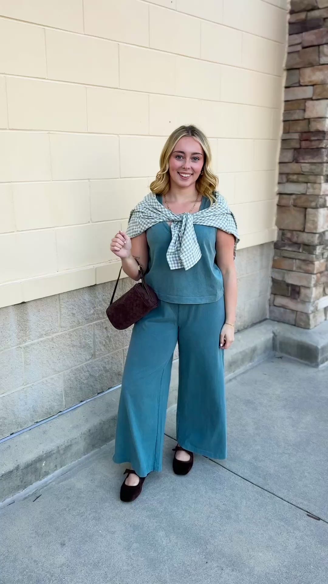 [Z Supply] Scout Jersey Crop Flare Pant in Emerald Cove
