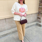 Pumpkin Bow Gingham Crewneck - The Pink Pineapple 850