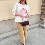 Pumpkin Bow Gingham Crewneck - The Pink Pineapple 850
