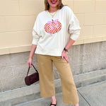 Pumpkin Bow Gingham Crewneck - The Pink Pineapple 850