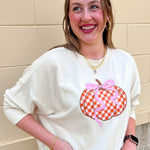 Pumpkin Bow Gingham Crewneck - The Pink Pineapple 850