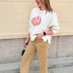 Pumpkin Bow Gingham Crewneck - The Pink Pineapple 850