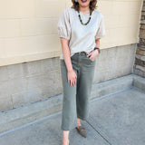 Quilted Edge Puff Sleeve Top - The Pink Pineapple 850