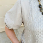 Quilted Edge Puff Sleeve Top - The Pink Pineapple 850