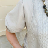 Quilted Edge Puff Sleeve Top - The Pink Pineapple 850