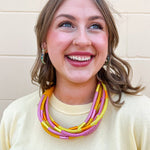 Rachel Rope Necklace – Colorblock Citrus - The Pink Pineapple 850