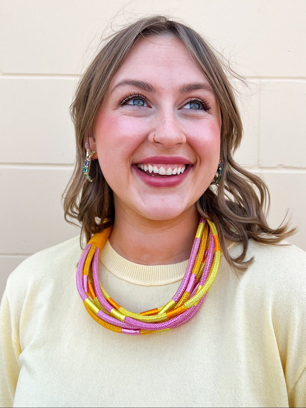 Rachel Rope Necklace – Colorblock Citrus - The Pink Pineapple 850