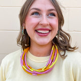 Rachel Rope Necklace – Colorblock Citrus - The Pink Pineapple 850