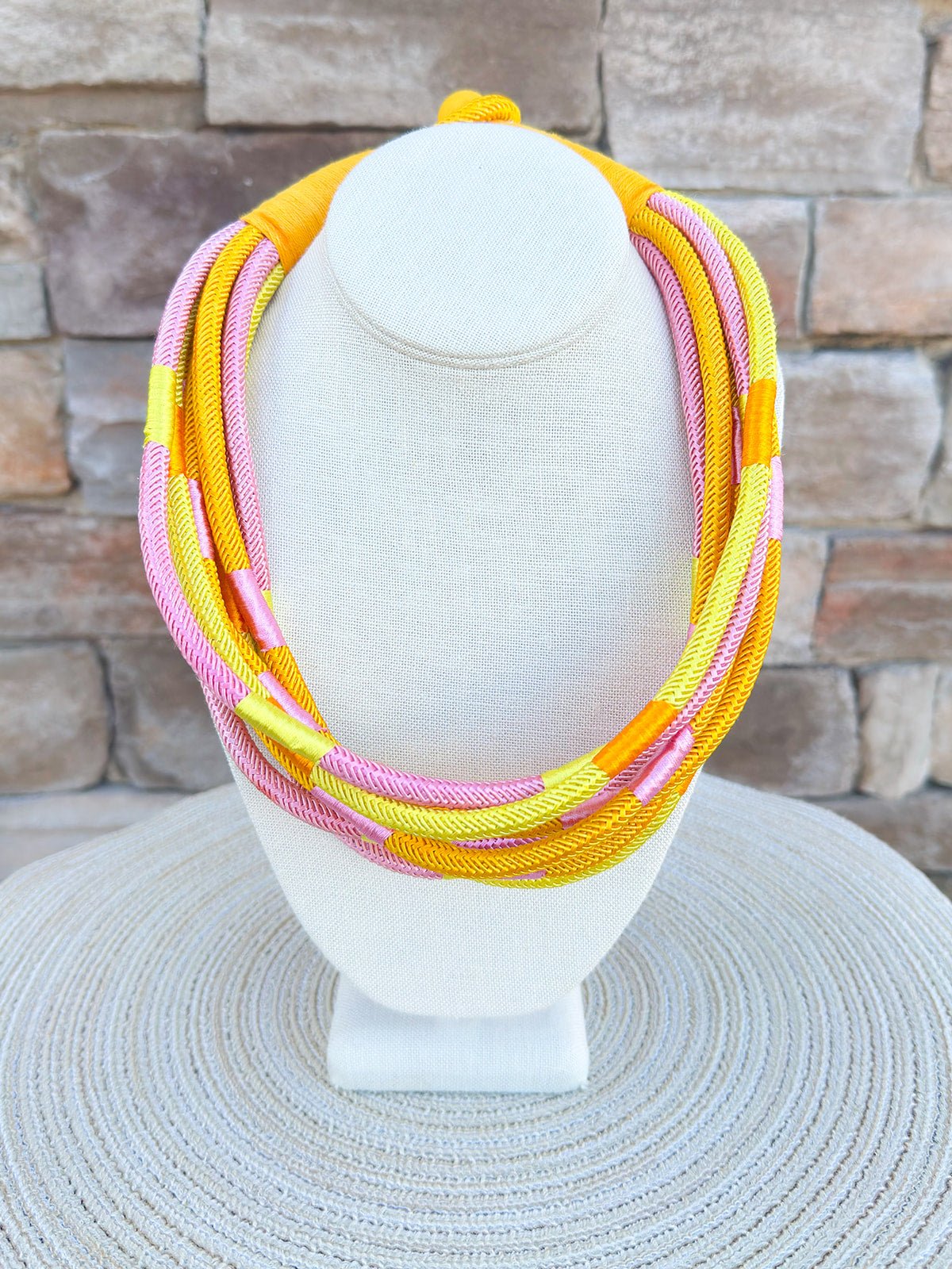 Rachel Rope Necklace – Colorblock Yellow - The Pink Pineapple 850