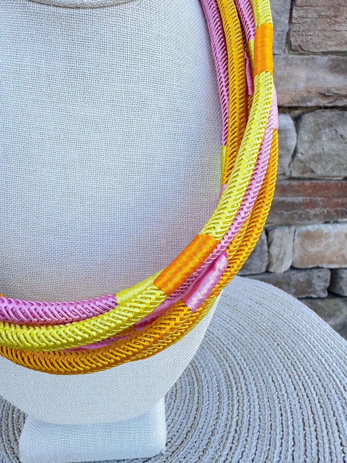 Rachel Rope Necklace – Colorblock Yellow - The Pink Pineapple 850