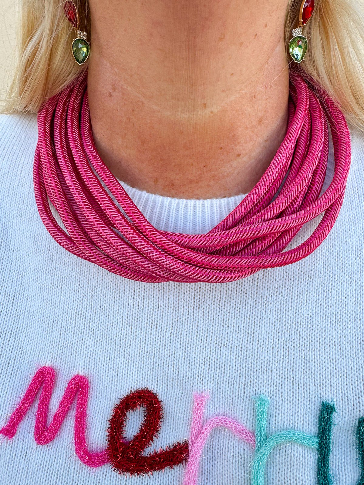 Rachel Rope Necklace in Berry - The Pink Pineapple 850