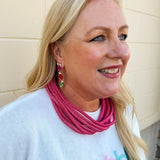 Rachel Rope Necklace in Berry - The Pink Pineapple 850