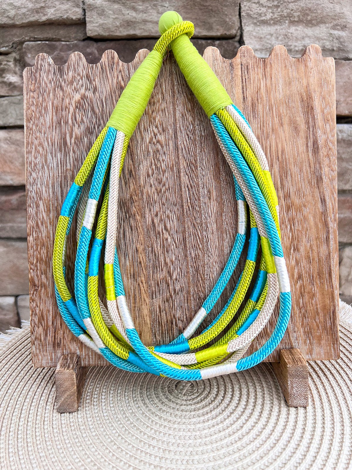 Rachel Rope Necklace in Citrus Colorblock - The Pink Pineapple 850