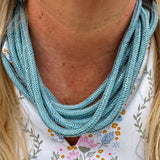 Rachel Rope Necklace in Dusty Blue - The Pink Pineapple 850