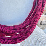 Rachel Rope Necklace in Garnet - The Pink Pineapple 850