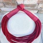 Rachel Rope Necklace in Garnet - The Pink Pineapple 850
