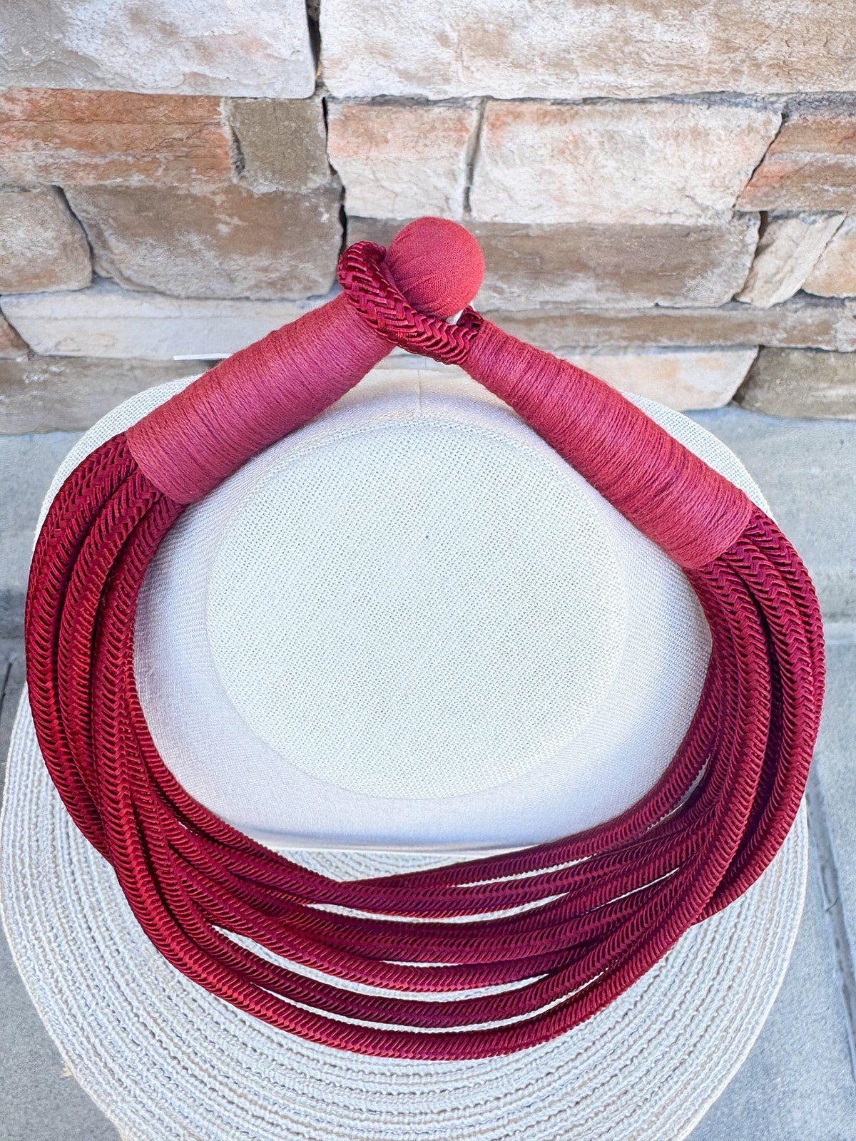 Rachel Rope Necklace in Garnet - The Pink Pineapple 850