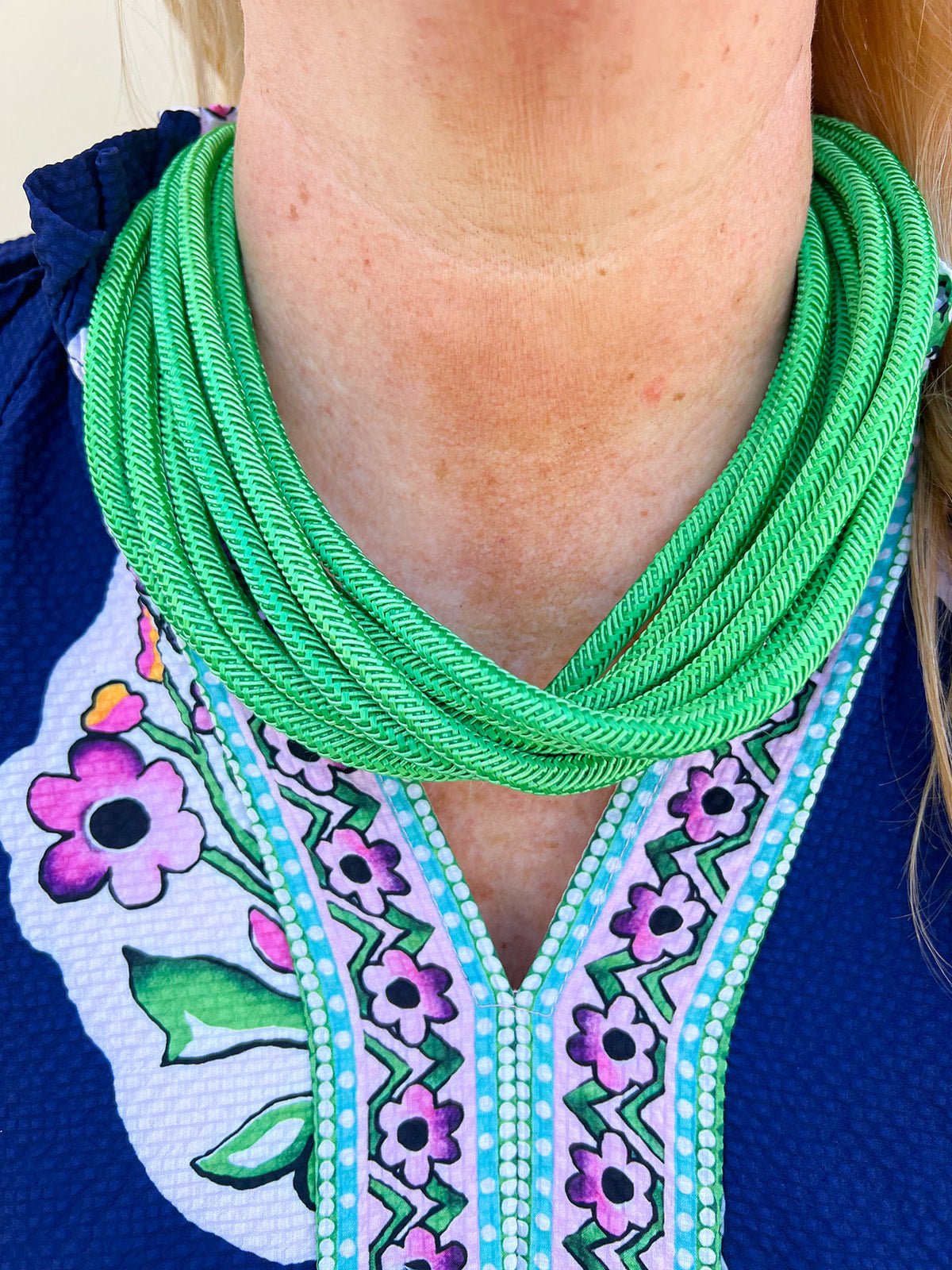 Rachel Rope Necklace in Kelly Green - The Pink Pineapple 850