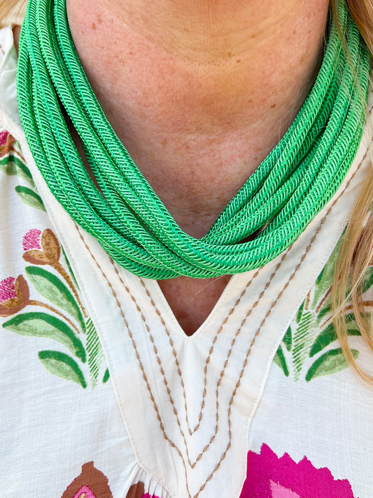 Rachel Rope Necklace in Kelly Green - The Pink Pineapple 850