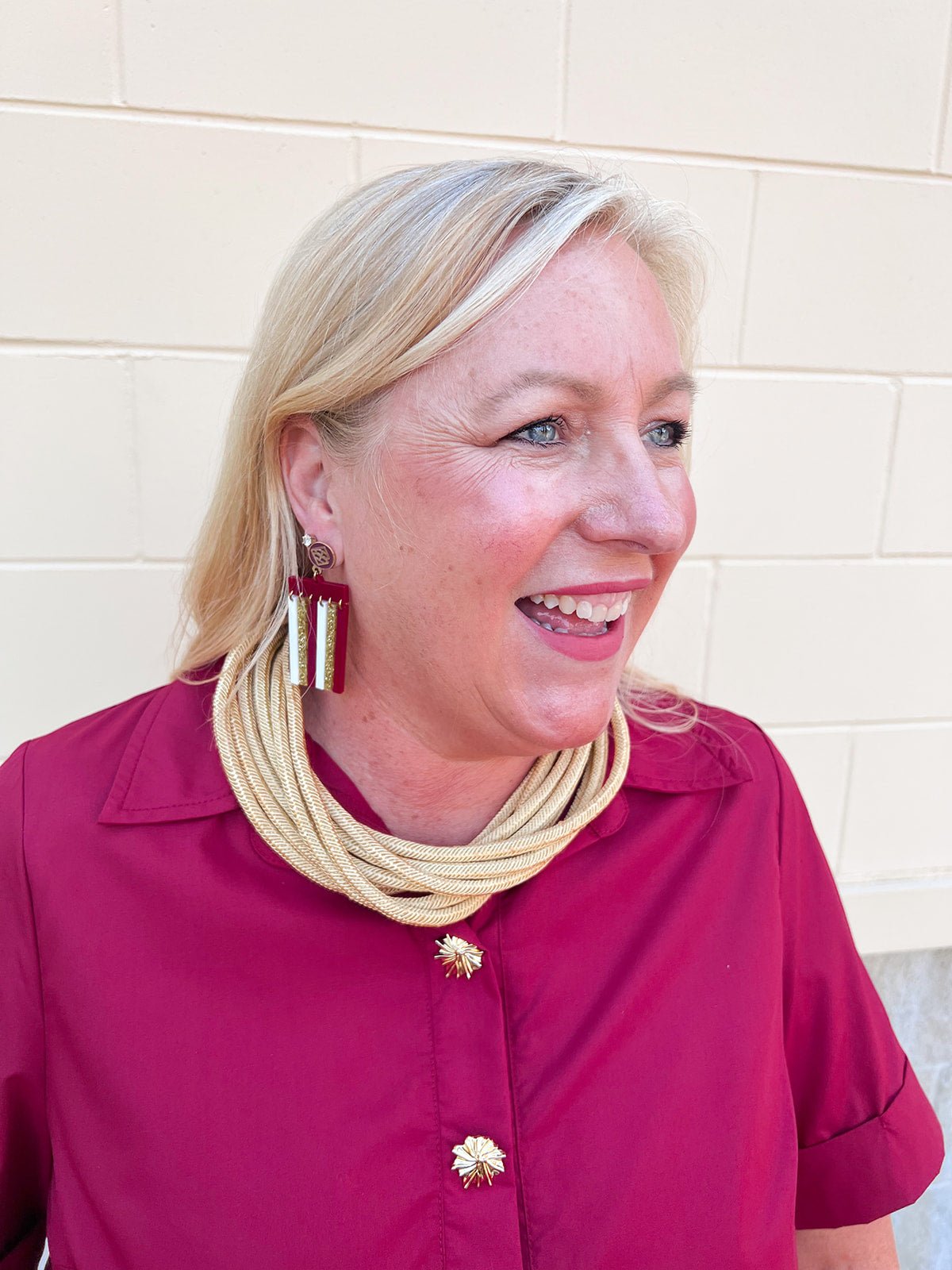 Rachel Rope Necklace in Khaki - The Pink Pineapple 850