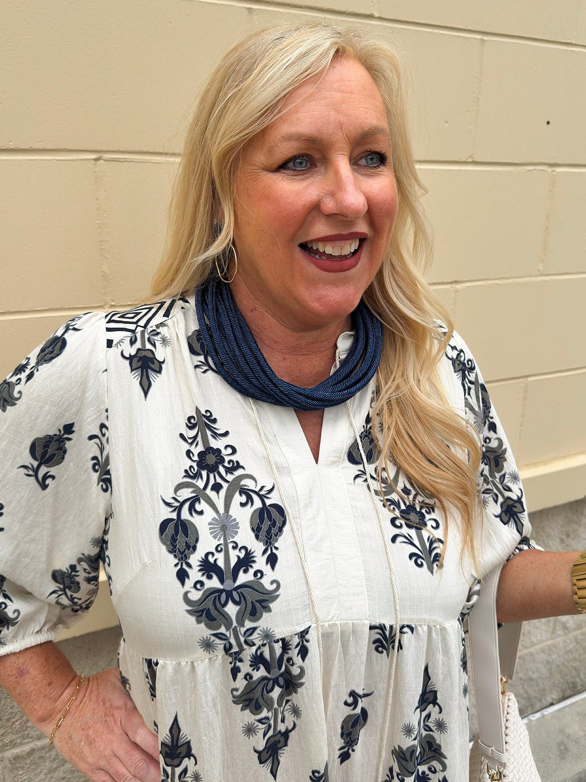 Rachel Rope Necklace in Navy - The Pink Pineapple 850