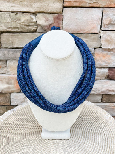 Rachel Rope Necklace in Navy - The Pink Pineapple 850