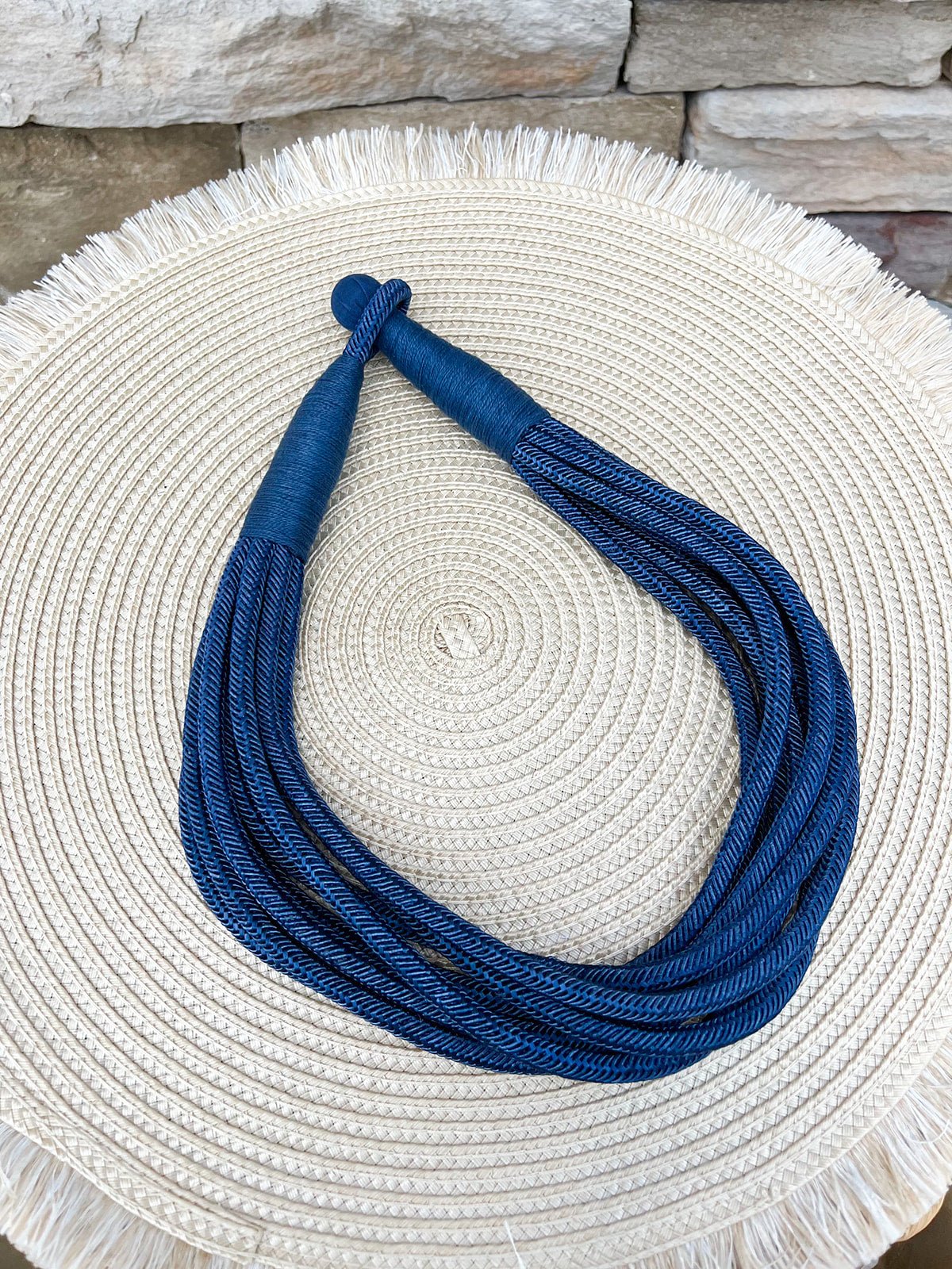 Rachel Rope Necklace in Navy - The Pink Pineapple 850