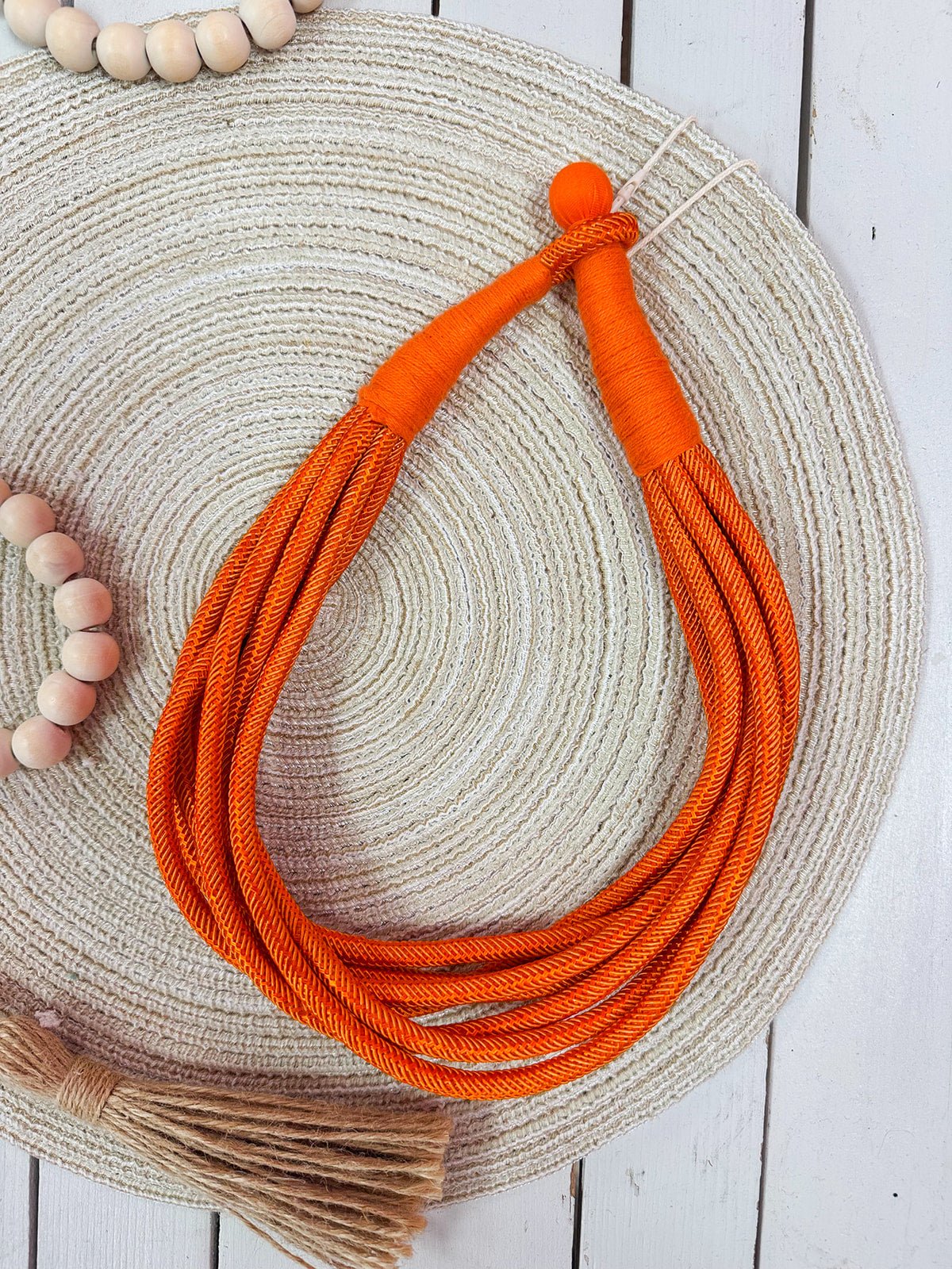 Rachel Rope Necklace in Orange - The Pink Pineapple 850