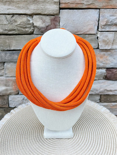 Rachel Rope Necklace in Orange - The Pink Pineapple 850