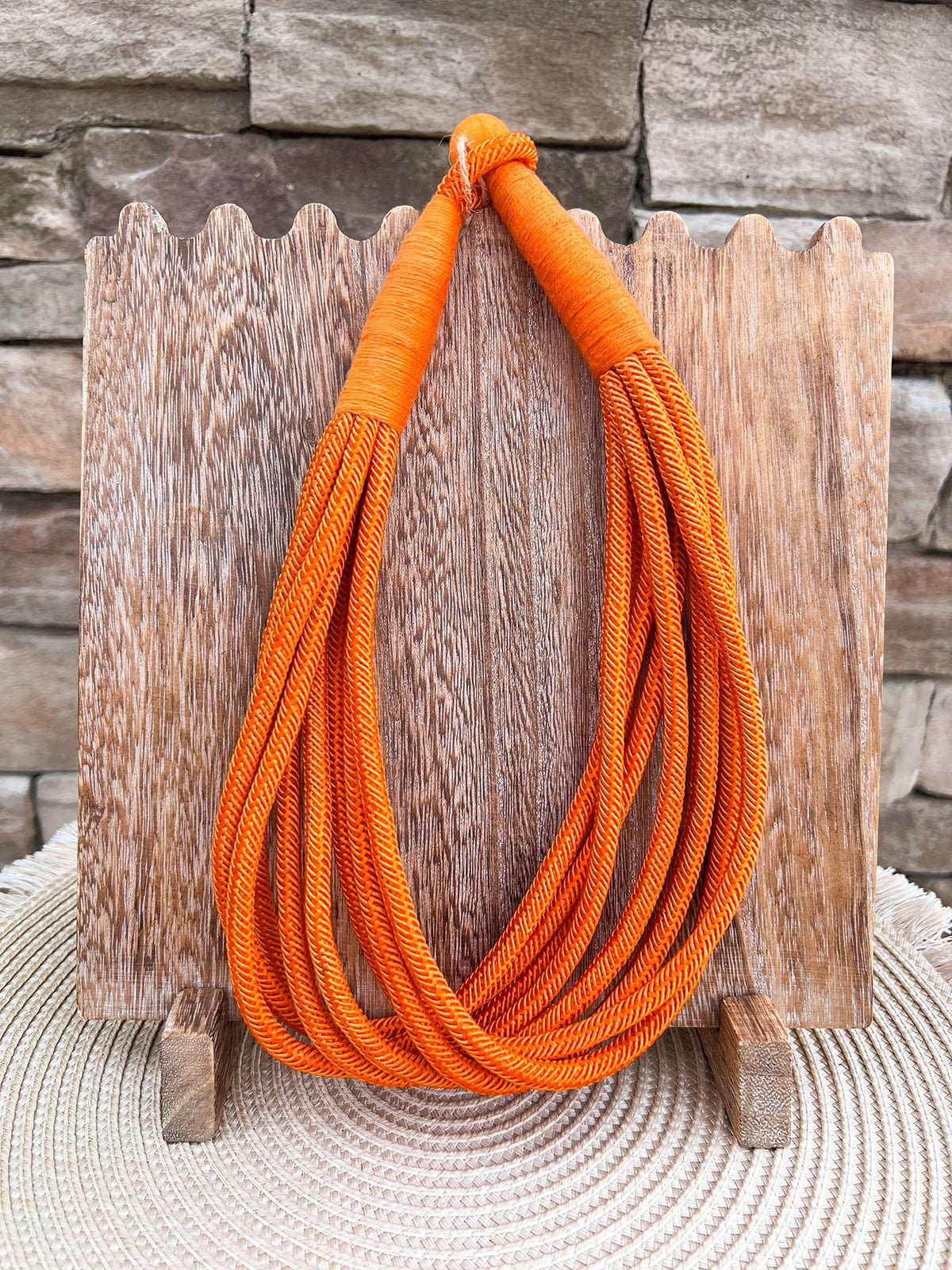 Rachel Rope Necklace in Orange - The Pink Pineapple 850