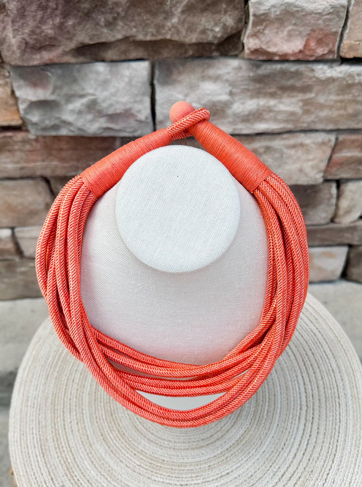 Rachel Rope Necklace in Peach - The Pink Pineapple 850