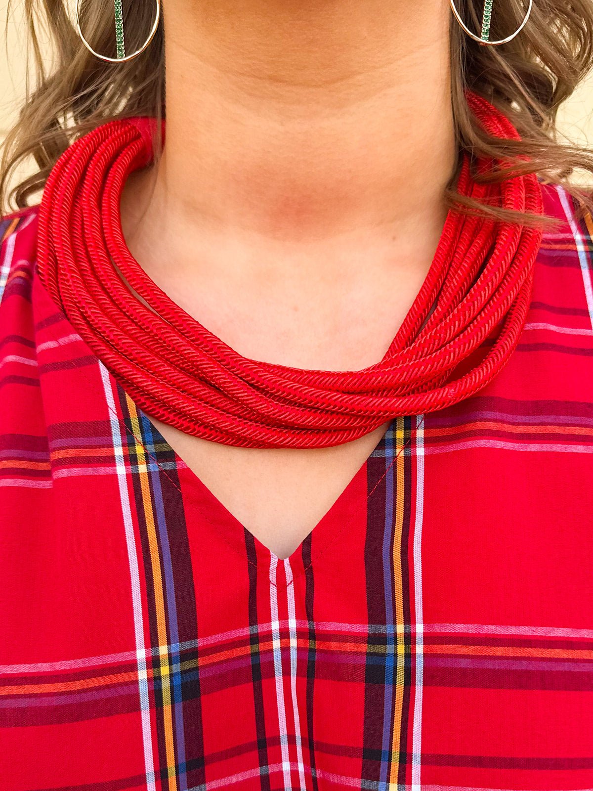 Rachel Rope Necklace in Red - The Pink Pineapple 850