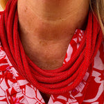 Rachel Rope Statement Necklace in Red - The Pink Pineapple 850