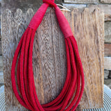 Rachel Rope Statement Necklace in Red - The Pink Pineapple 850