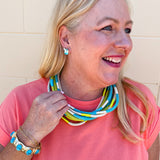 Rachel Rope Necklace in Citrus Colorblock