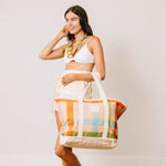 Rainbow Plaid Canvas Tote - The Pink Pineapple 850