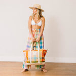 Rainbow Plaid Canvas Tote - The Pink Pineapple 850