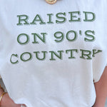 Raised on 90s Country Graphic Top - The Pink Pineapple 850